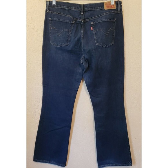 Levis Womens 515 Bootcut Dark Wash Jeans Stretch Denim Size 14 - Picture 5 of 7